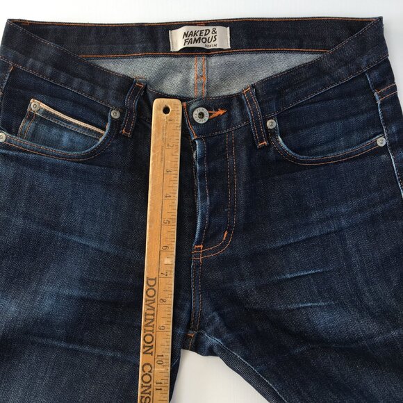 Naked & Famous Super Guy Stretch Selvedge Button Fly Jeans 30 - Picture 9 of 10